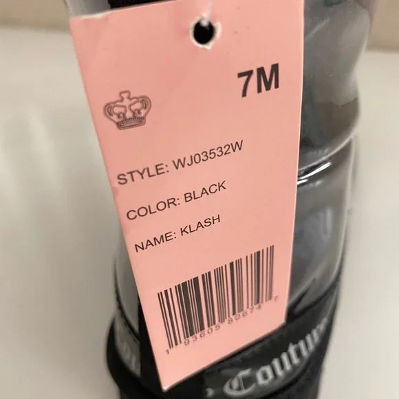 New Juicy Couture Klash Clear Black Boots - Picture 8 of 8